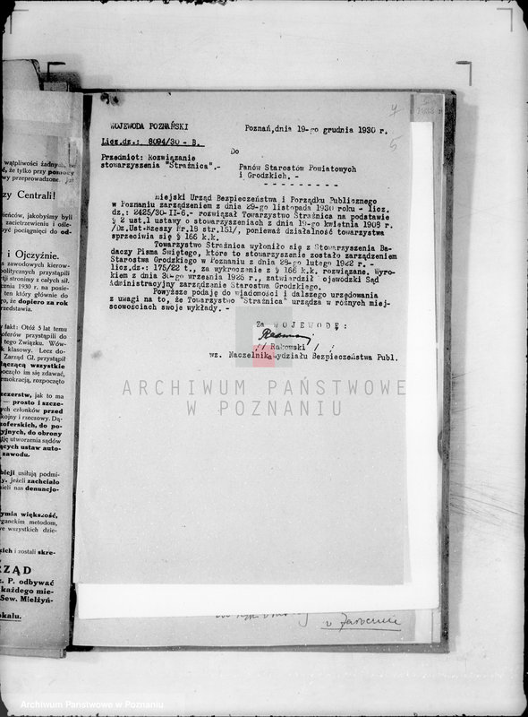 Obraz 9 z jednostki "/Związki i stowarzyszenia/ różne sprawy"