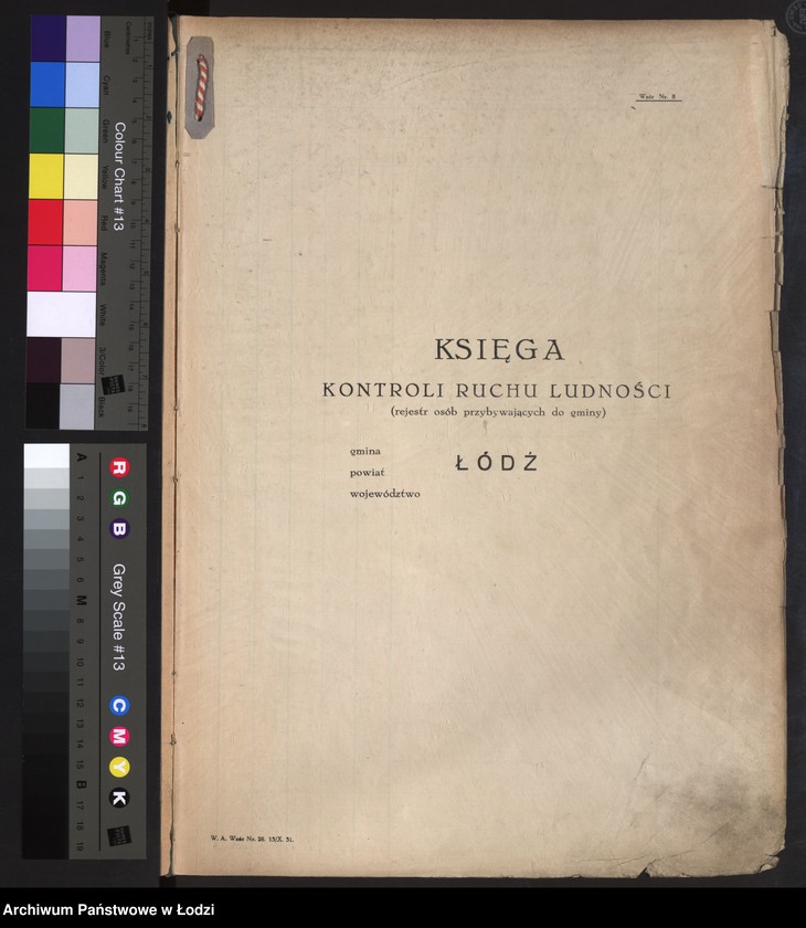 image.from.unit.number "Księga kontroli ruchu ludności (rejestr osób przybywających do gminy) Łódź, komisariat III, ks. I, nr 1-3483"