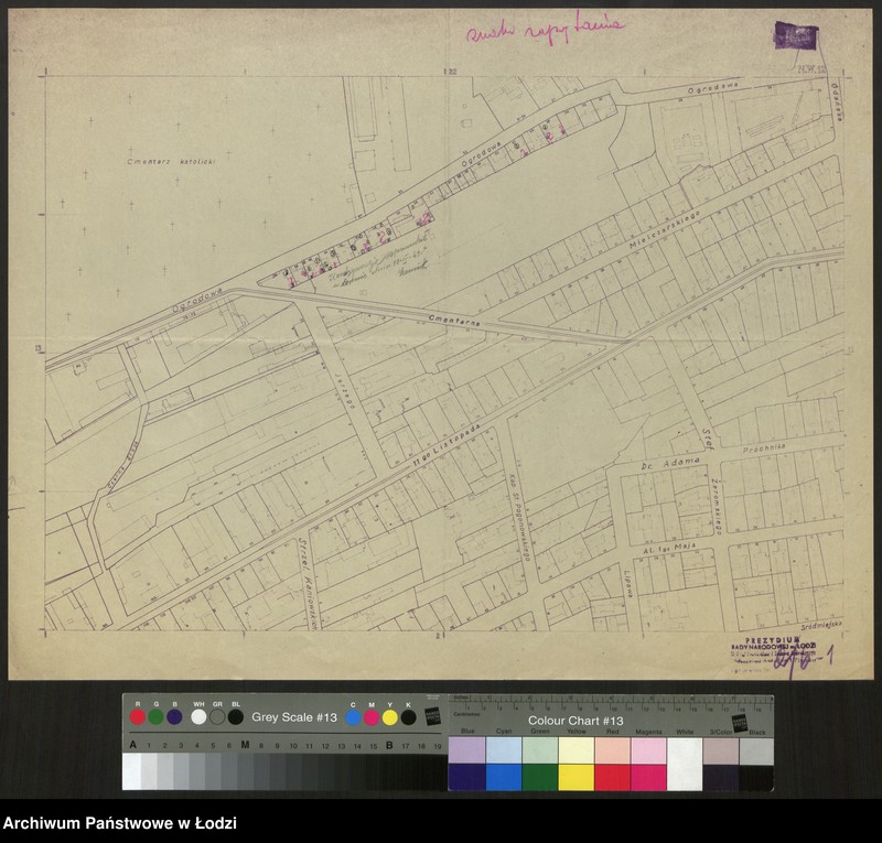 Obraz 1 z jednostki "Plan m. Łodzi 1:2000, odbitka. Sekcja NW12"