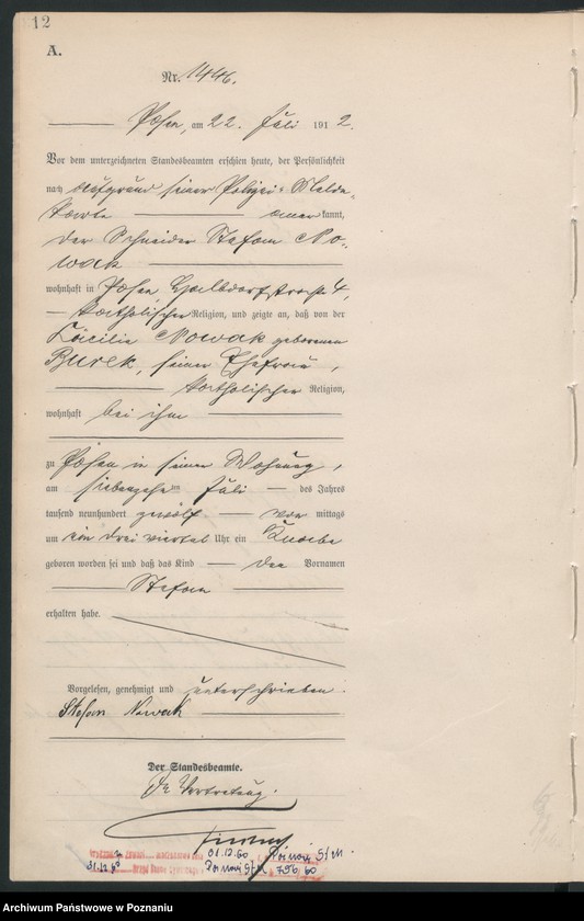 Obraz 14 z jednostki "Księga miejscowa urodzeń tom IV [Rejestr główny urodzeń]"