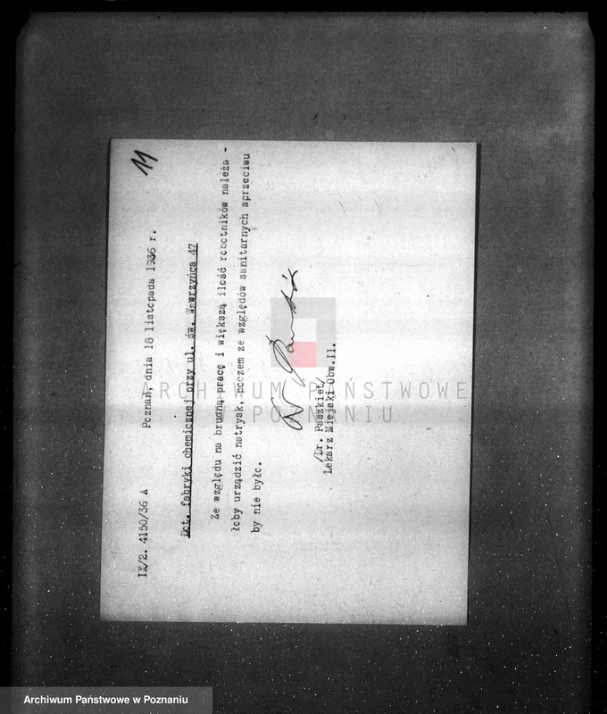 Obraz 15 z jednostki "/Fabryka materiałów drogeryjnych i malarskich K. Łączycki w Poznaniu- korespondencja w sprawie zatwierdzenia/"