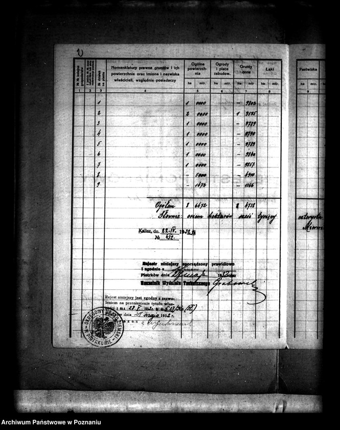 Obraz 6 z jednostki "Rejestr pomiarowy majątku Ląd"