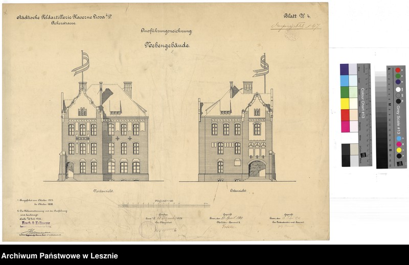 Obraz 11 z jednostki "Leszno miasto. Dokumentacja projektowa - Koszary Artylerii Polowej ul. Racławicka, tom III."