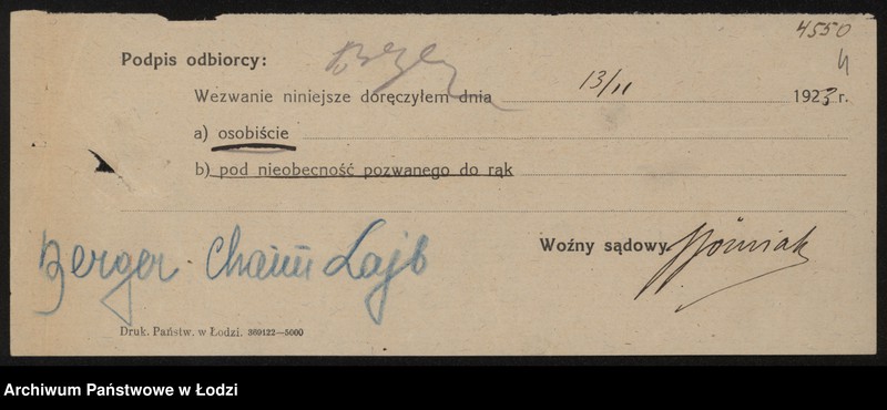 Obraz 6 z jednostki "Chaim Lajb Berger- handel naftą i olejami"