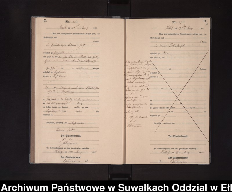 image.from.unit.number "Sterbe-Neben-Register des Königlichen Preussischen Standes-Amtes Orlen Kreis Loetzen"