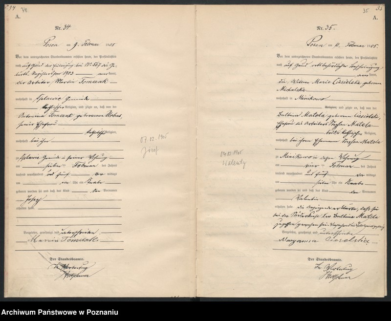 Obraz 20 z jednostki "Księga miejscowa urodzeń"