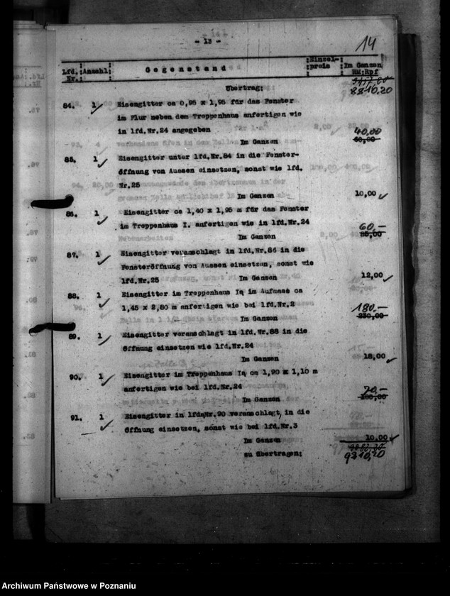 Obraz 18 z jednostki "Umbau. Polizeigefängnis Posen und Fort Radziwill"