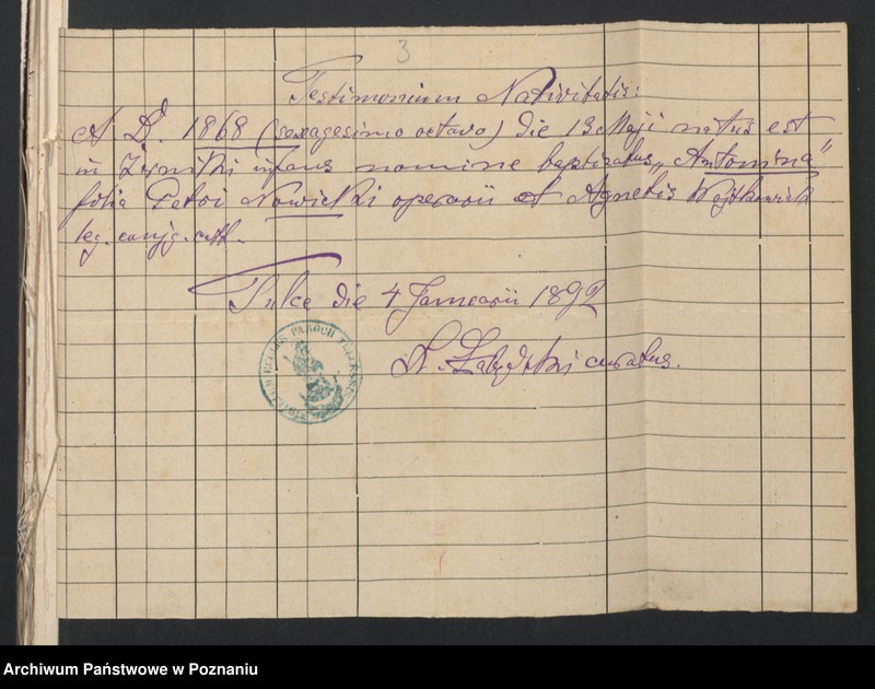 image.from.unit.number "Acta betreffend die Sammel-Akten zu den Heiratsregistern des Standesamtsbezirk Wyslawice Kreis Schroda"