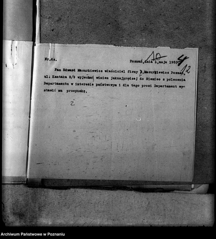 Obraz 16 z jednostki "Sprawy szczegółowo-administracyjne Pasy zapędne"