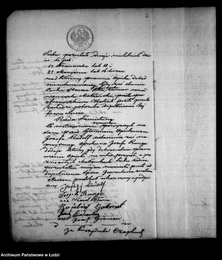 Obraz 6 z jednostki "Akta tyczące się ustanowienia opieki nad nieletnimi Franciszką i Marianną Sieber po zmarłych Antonim i Mariannie małżonkach Sieber"