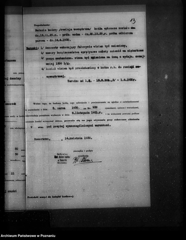 Obraz 17 z jednostki "Spółdzielnia Mleczarska w Komorzewie, pow. obornicki nr woj. 864"