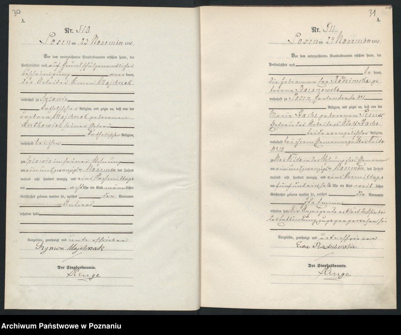 Obraz 18 z jednostki "Księga urodzeń t. II"