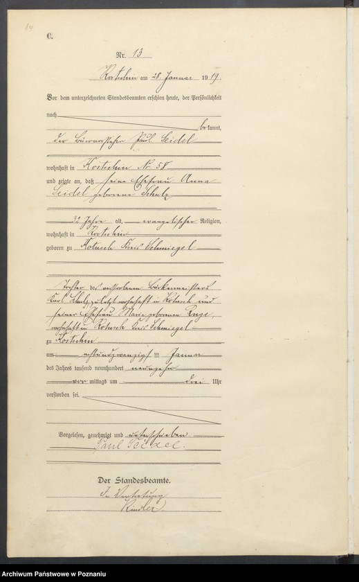 Obraz 16 z jednostki "Sterbe-Haupt-Register "