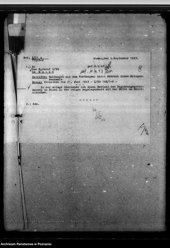 Obraz 14 z jednostki "Ablieferung der Denkmäler zur Verstärkung der Metallreserve. Altpapiergewinnung."