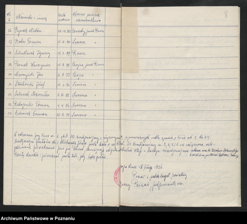 Obraz 13 z jednostki "Chojno, powiat Rawicz akta koła."