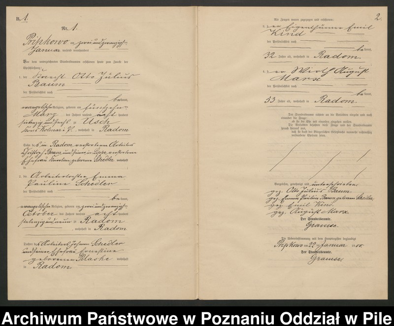 Obraz 4 z jednostki "Księga małżeństw"