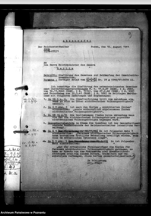 Obraz 13 z jednostki "Vorläufige Handhabung der öffentlichen Fürsorge"