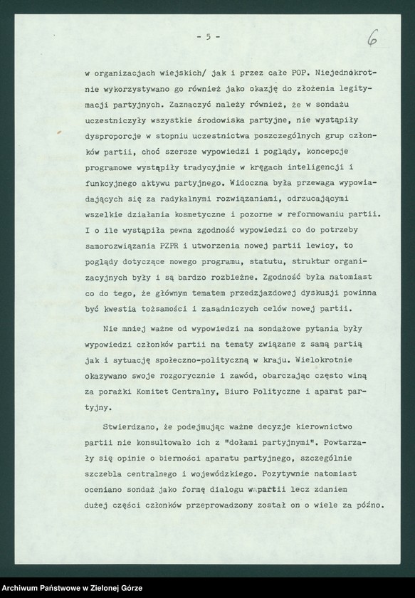 image.from.unit.number "Protokół z XI plenarnego posiedzenia KW nt. Zadania wojewódzkiej organizacji partyjnej przed XI Zjazdem PZPR. Załączniki. 10 listopada 1989"