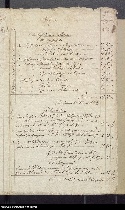 image.from.unit.number "Schul-Cassen Rechnung des Kirchspiels Widminnen"