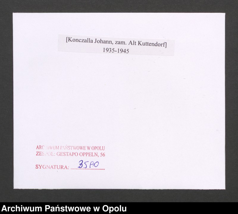 Obraz 2 z jednostki "[Konczalla Johann, zam. Alt Kuttendorf]"