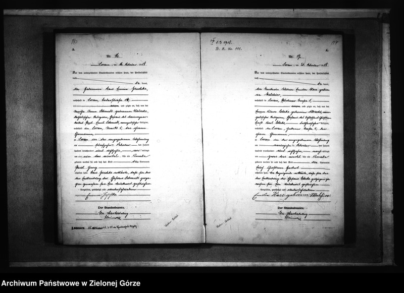 Obraz 13 z jednostki "[Księga akt urodzenia rok 1918]"