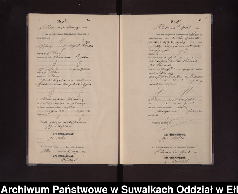 Obraz 13 z jednostki "Sterbe-Neben-Register des Preussischen Standes-Amtes Rhein Kreis Loetzen"