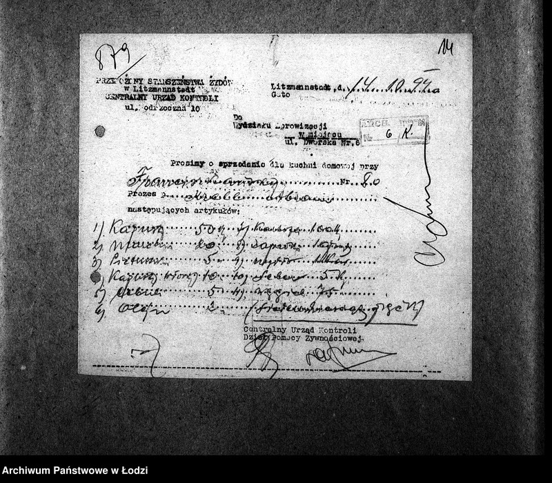 Obraz 17 z jednostki "[Kuchnia przy ul. Franciszkańskiej 80. Działalność kuchni, personel, konsumenci, kontrole]"