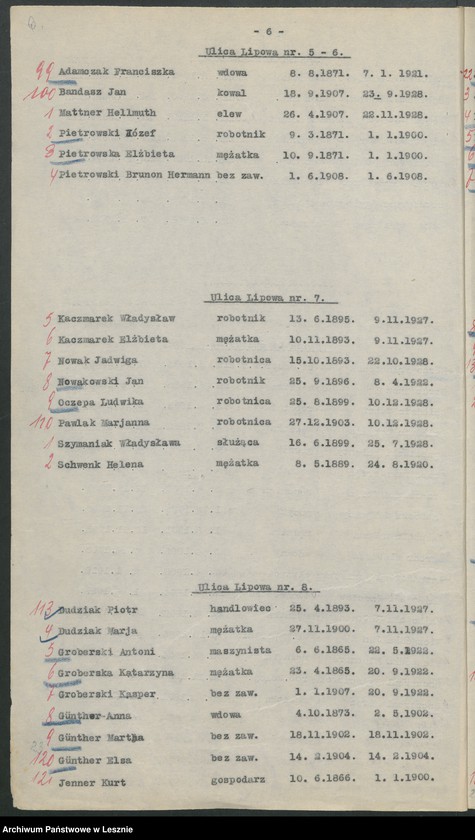 Obraz 9 z jednostki "[Obwód I - głosuje w Szkole Przemysłowo-Handlowej /listy wyborców/]"