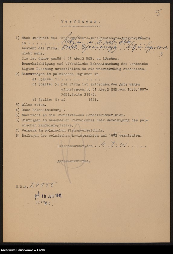 Obraz 7 z jednostki "Nocek Ejzencwajg- drobna sprzedaż towarów manaufaktury bawełnianej"