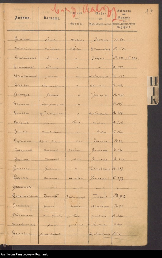 Obraz 16 z jednostki "Rejestr urodzeń, małżeństw, zgonów"