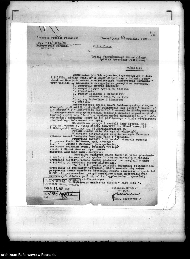 Obraz 10 z jednostki "/Klub Sportowy,,Germania" w Poznaniu/"