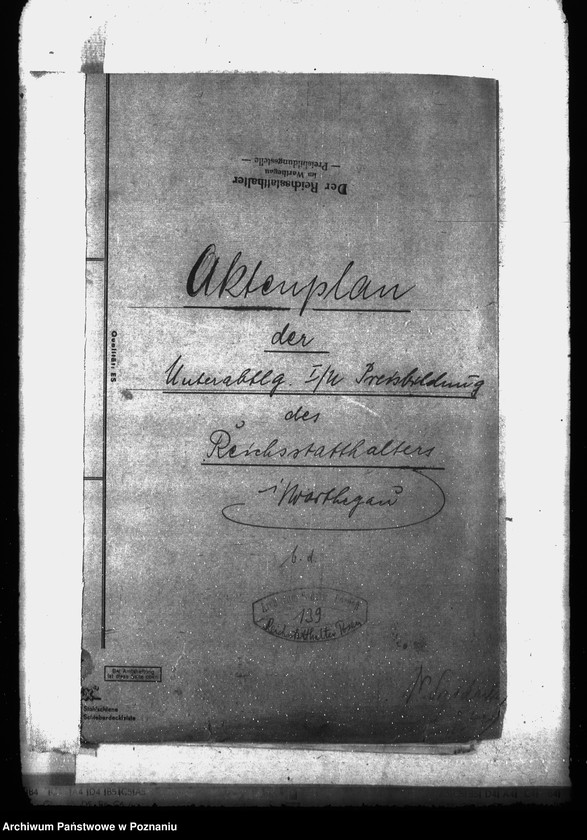 Obraz 4 z jednostki "Aktenplan der - Preisbildungsstelle"