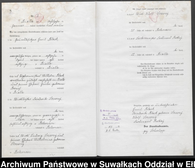 image.from.unit.number "[Heirats-Haupt-Register des Königlichen Preussischen Standes-Amtes Bialla Kreis Johannisburg]"