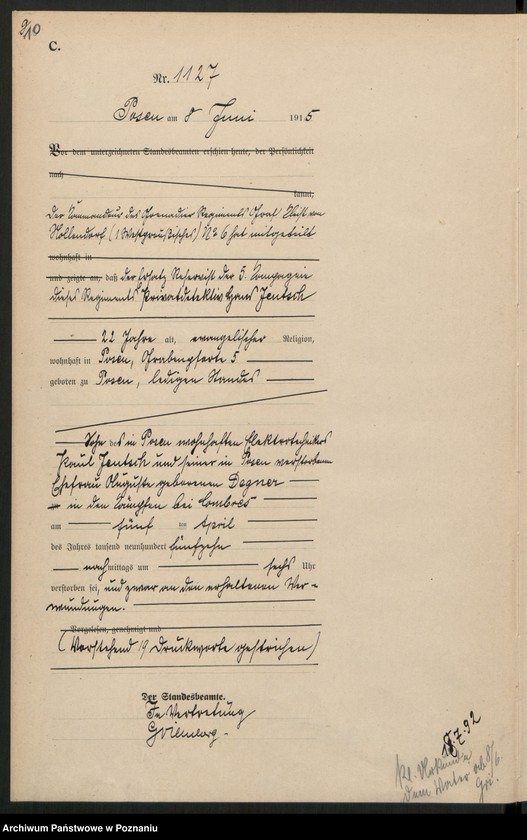 Obraz 12 z jednostki "Księga miejscowa zgonów tom III [Rejestr główny zgonów]"