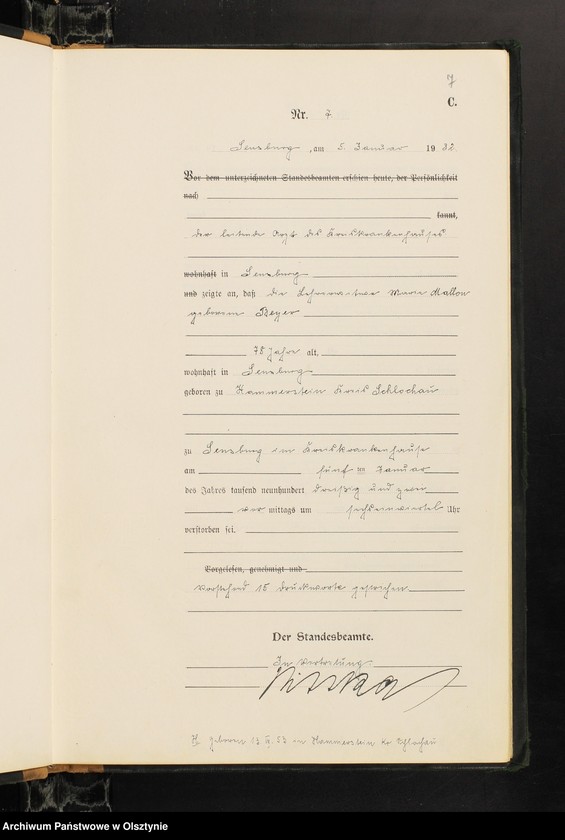 image.from.unit.number "Sterbe-Haupt-Register Nr 1-211"