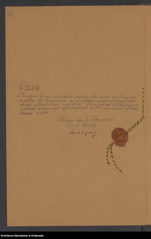 image.from.unit.number "Księga metr.[ykalna] śmierci okręgu metr.[ykalnego] izr.[aelickiego] bocheńskiego jako zeszyt uzupełniający rocznika 1871 [wraz z indeksem]"