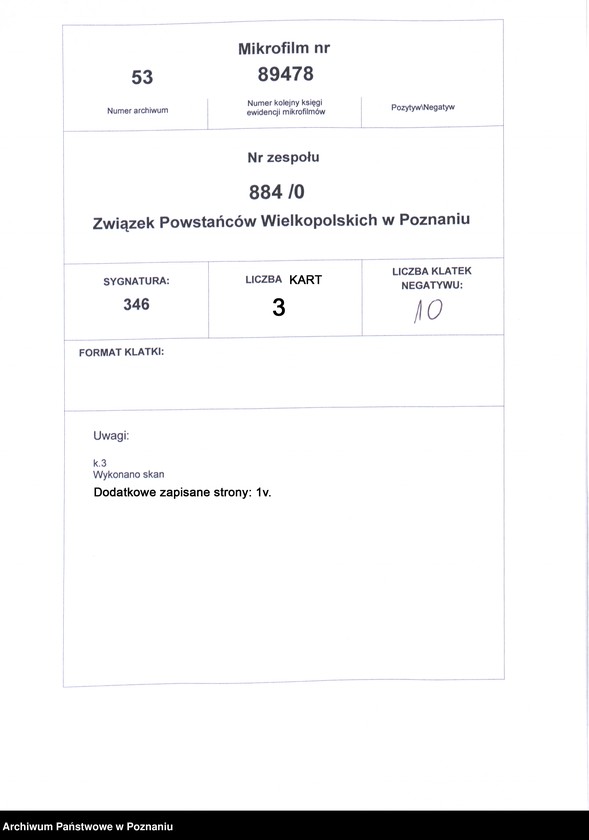 Obraz 9 z jednostki "Wieleń, powiat Czarnków - spis członków."