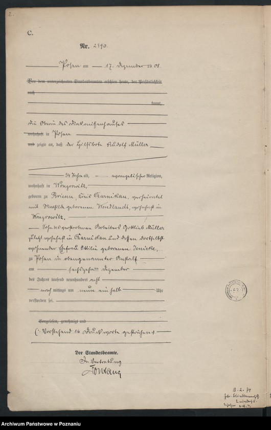 Obraz 4 z jednostki "Księga miejscowa zgonów tom V [Rejestr główny zgonów]"