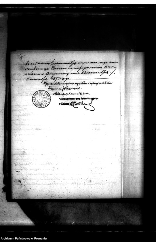 Obraz 11 z jednostki "Wykreślenie czynszu z majątku Balin /gmina Niewiesz/ powiatu tureckiego"