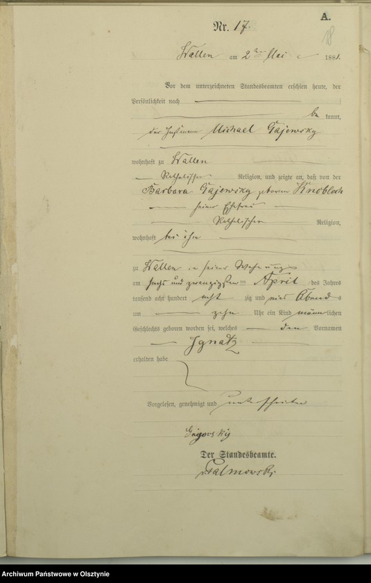 image.from.unit.number "Geburts-Haupt-Register Nr 1 - 41 i 1 - 53"