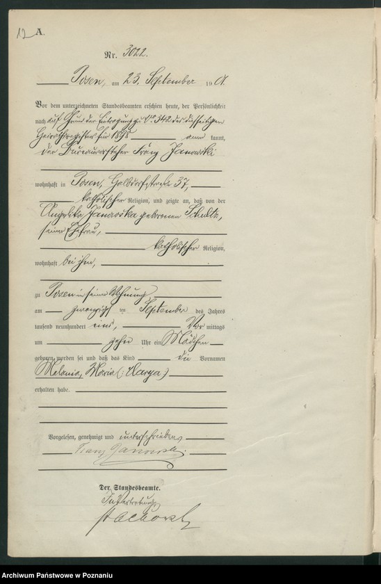 Obraz 15 z jednostki "Księga miejscowa urodzeń t. VI"