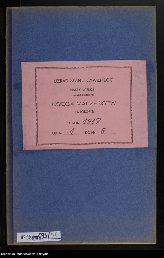 image.from.unit.number "Heiraths-Neben-Register Nr 1 - 8 [ Księga małżeństw - wtóropis ]"