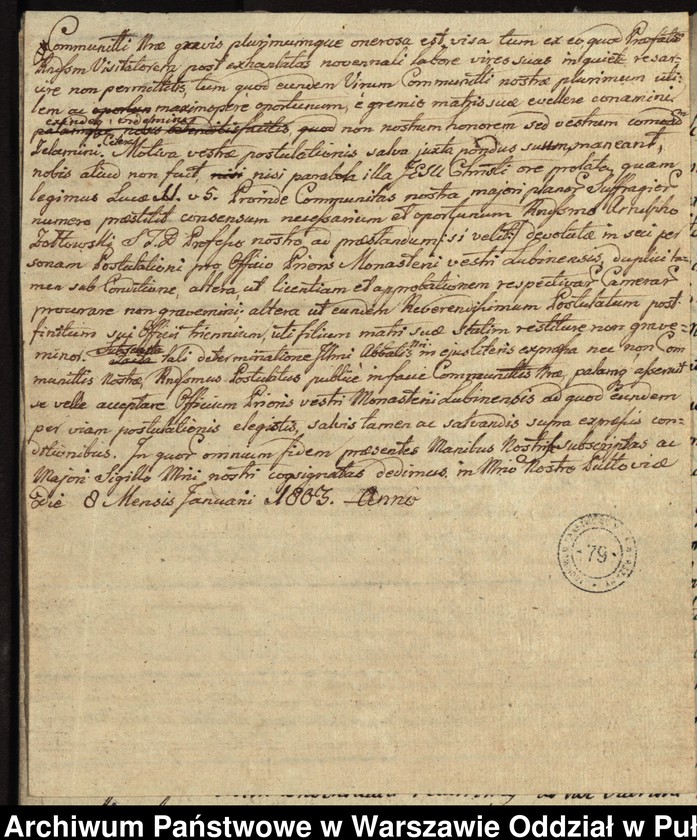 image.from.unit.number "Sprawy Kongregacji, kontakty z innymi klasztorami"