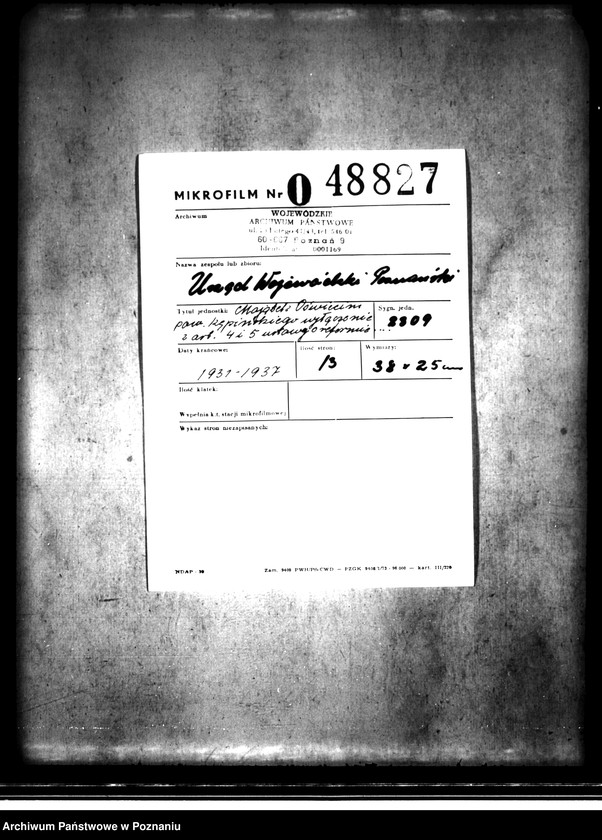 Obraz 2 z jednostki "Majątek Oświecim powiatu kępińskiego wyłączenie z art.4,5 ustawy o reformie"