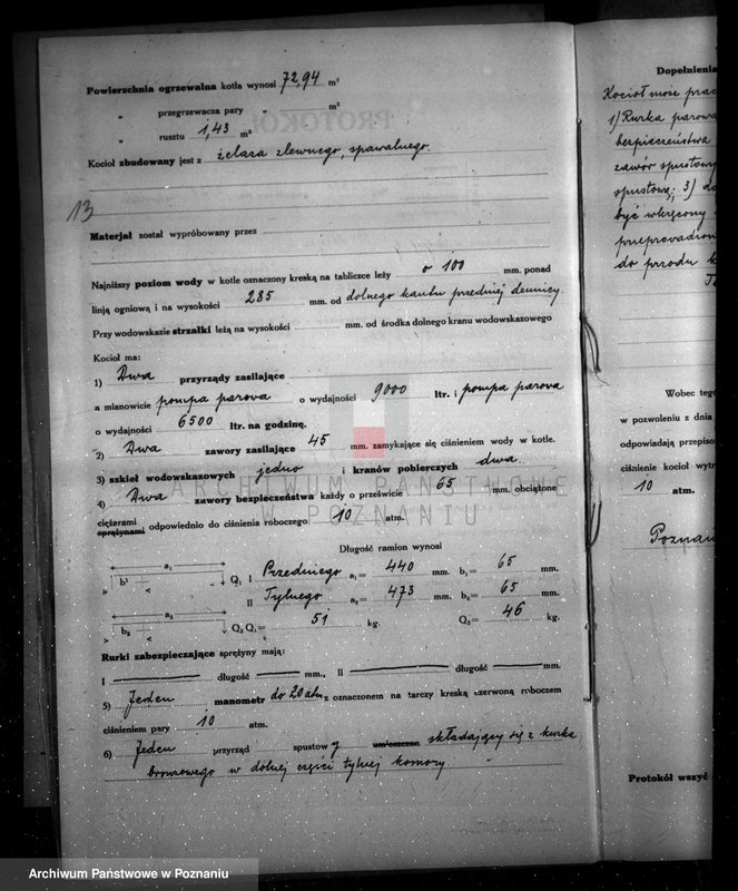 Obraz 17 z jednostki ""Akwawit" Spółka Akcyjna W Poznaniu fabryka chemiczna nr woj. 2328 nr kotła 832"