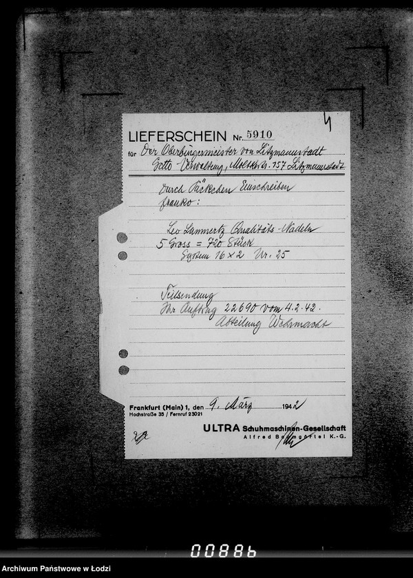 Obraz 8 z jednostki "339 Filztiefel U-Z.[Korespondencja i zamówienia]"