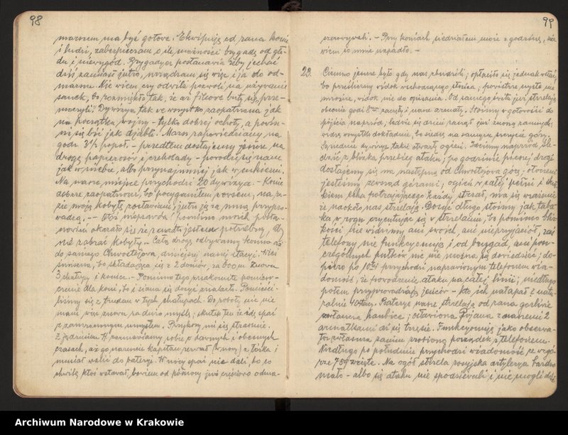 Obraz 10 z kolekcji "Wydane drukiem. Edycje źródłowe materiałów archiwalnych z zasobu ANK. cz.1; Dzienniki frontowe Kazimierza Filara z lat 1915-1918."