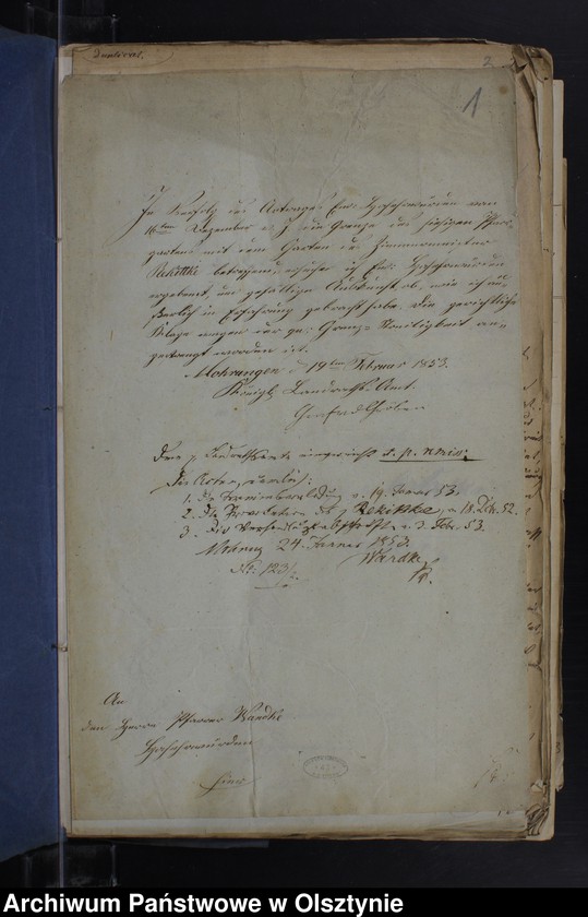 image.from.unit.number "Eintausch des zur hiesigen Pfarrer gehörenden Scheunengartens gegen Grundplätze gehörende dem Rokittke"