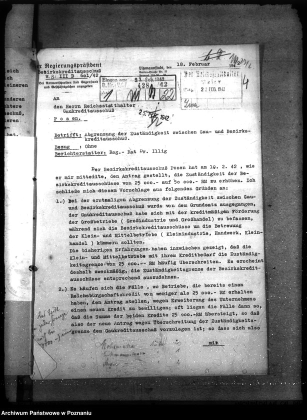Obraz 8 z jednostki "Erweiterung der Zuständigkeit der Bezirkskreditausschässe. Verzug bei Tilgungs - und Zinszahlungen"