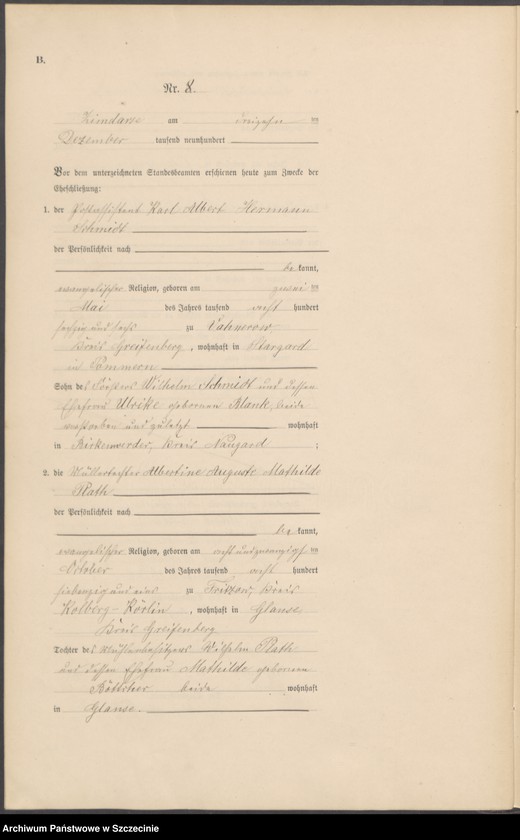 Obraz 18 z jednostki "Heiraths-Register (Neben-Register)"